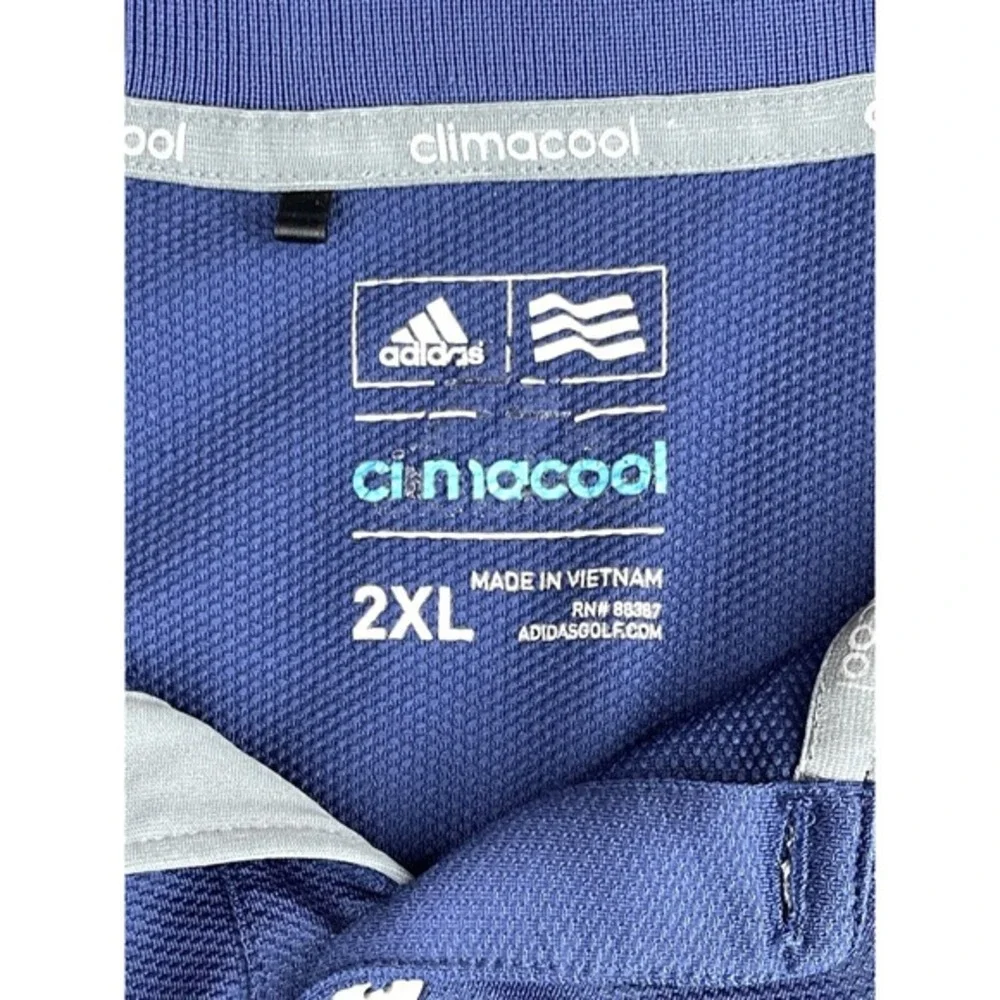 Adidas Polo Shirt Mens XXL Blue B32533 Climacool Golf Active Athleisure
